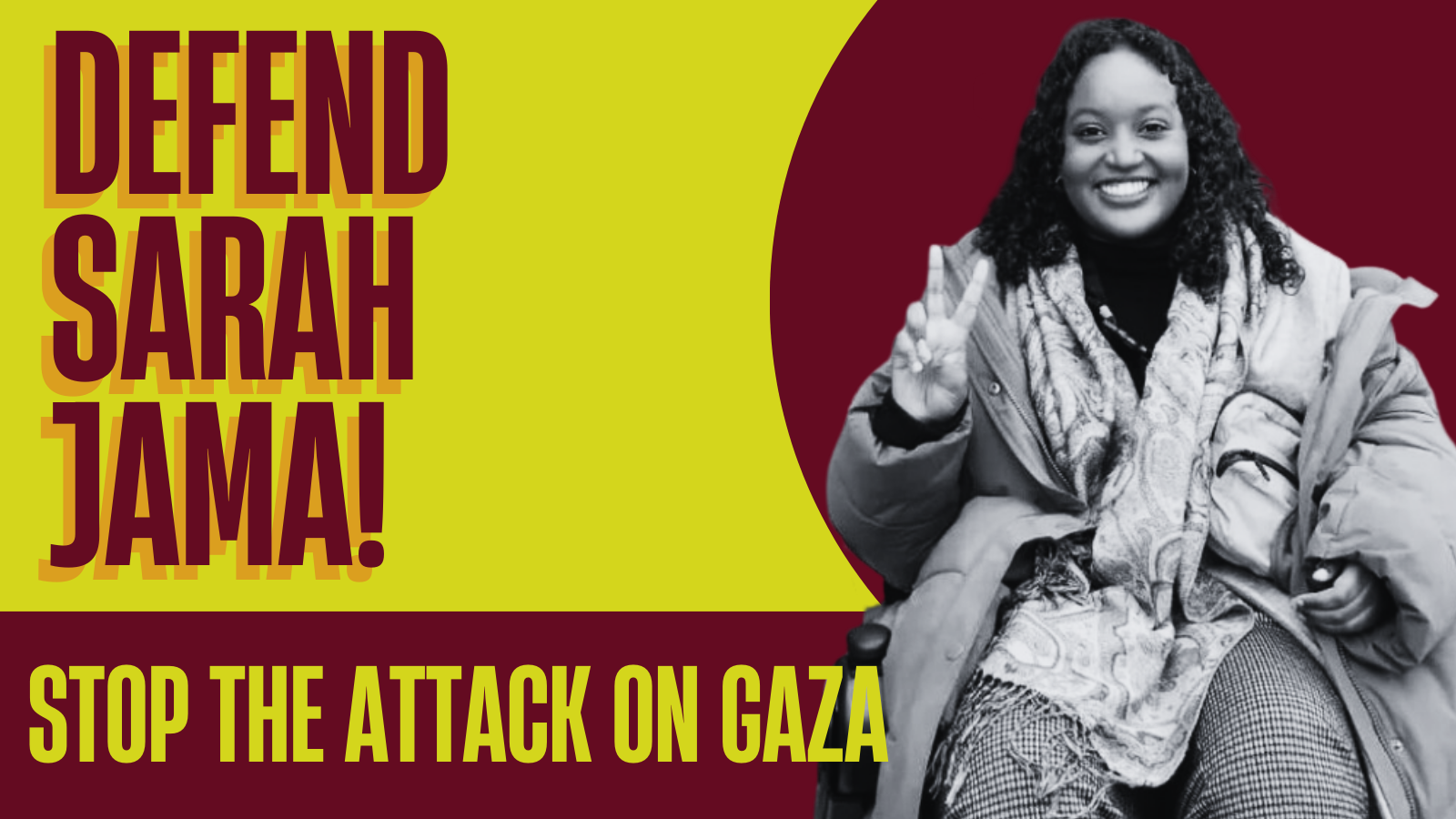 Press Release: Rally To Defend Sarah Jama - Just Peace Advocates